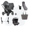 Bugaboo Donkey 5 Duo Essential Bundel - Black- Grey Melange 1 Bugaboo Donkey 5 Duo Essential Bundel - Black- Grey Melange -Baby Product Winkel bugaboo donkey 5 duo essential bundel black grey melange