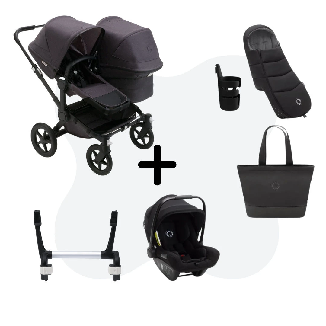 Bugaboo Donkey 5 Duo Essential Bundel - Black - Mineral Washed Black 3 Bugaboo Donkey 5 Duo Essential Bundel - Black - Mineral Washed Black