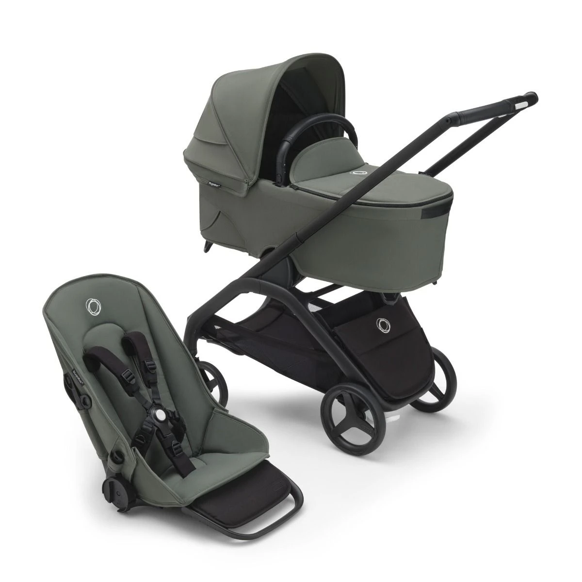 Bugaboo Dragonfly 3-in-1 Bundel Black-Forest Green 4 Bugaboo Dragonfly 3-in-1 Bundel Black-Forest Green - Afbeelding 2