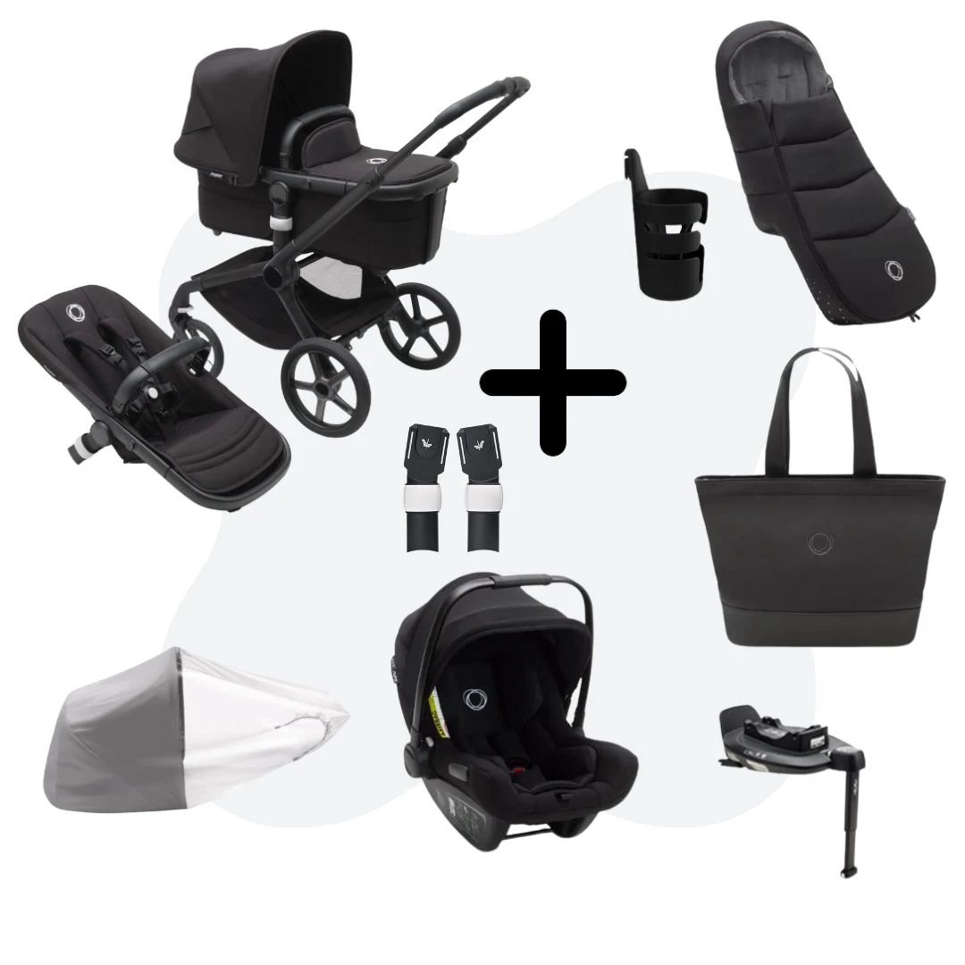 Bugaboo Fox 5 Newborn Bundel Black - Midnight Black 3 Bugaboo Fox 5 Newborn Bundel Black - Midnight Black
