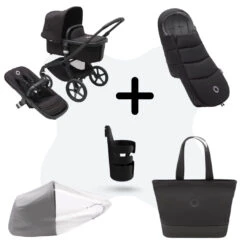 Bugaboo Fox 5 Essential Bundel Black - Midnight Black