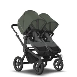 Bugaboo Donkey 5 Twin Black - Grey Melange -Forest Green -Baby Product Winkel bugboo donkey 5 twin black grey melange forest green 2