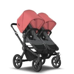 Bugaboo Donkey 5 Twin Black - Grey Melange -Sunrise Red -Baby Product Winkel bugboo donkey 5 twin black grey melange sunrise red 5