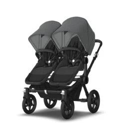 Bugaboo Donkey 5 Twin Black - Midnight Black - Grey Melange -Baby Product Winkel bugboo donkey 5 twin black midnight black grey melange 1