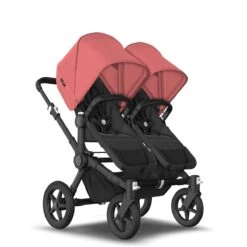 Bugaboo Donkey 5 Twin Black - Midnight Black - Sunrise Red -Baby Product Winkel bugboo donkey 5 twin black midnight black sunrise red