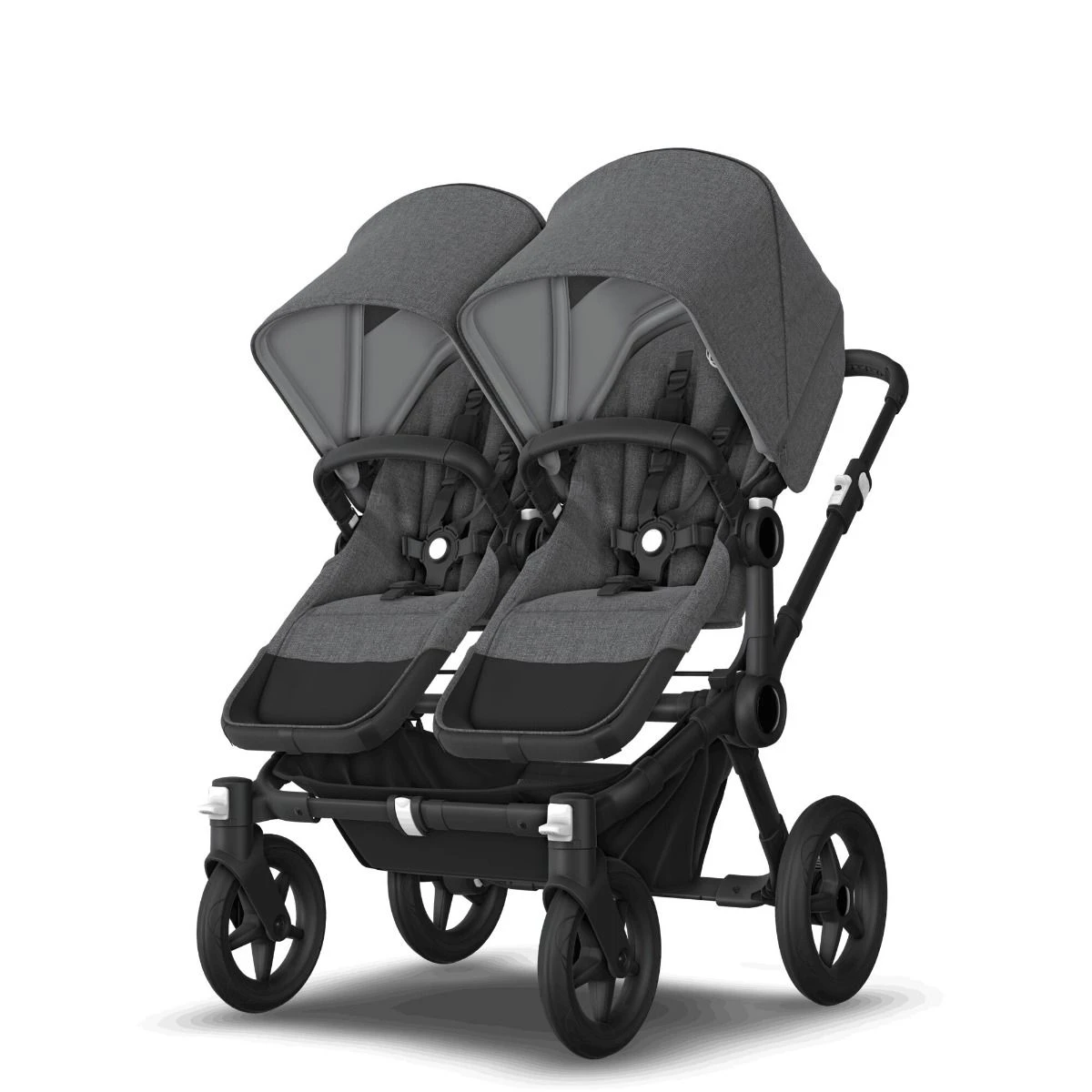 Bugaboo Donkey 5 Twin Black - Grey Melange -Grey Melange 10 Bugaboo Donkey 5 Twin Black - Grey Melange -Grey Melange - Afbeelding 8