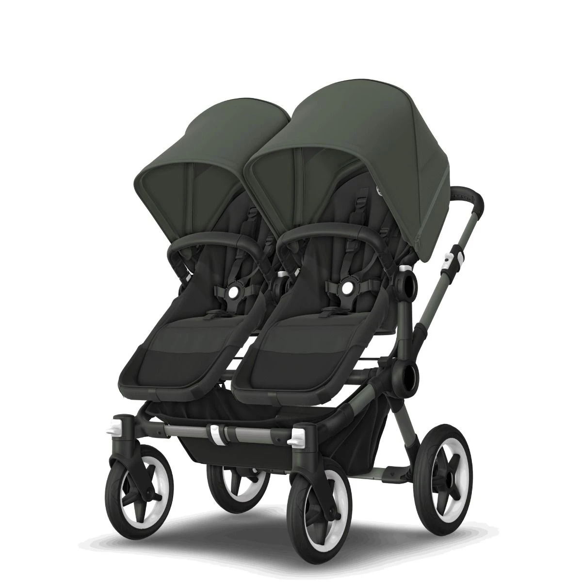Bugaboo Donkey 5 Twin Graphite - Midnight Black - Forest Green 6 Bugaboo Donkey 5 Twin Graphite - Midnight Black - Forest Green - Afbeelding 4