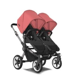 Bugaboo Donkey 5 Twin Graphite - Midnight Black - Sunrise Red -Baby Product Winkel bugboo donkey 5 twin graphite midnight black sunrise red 2