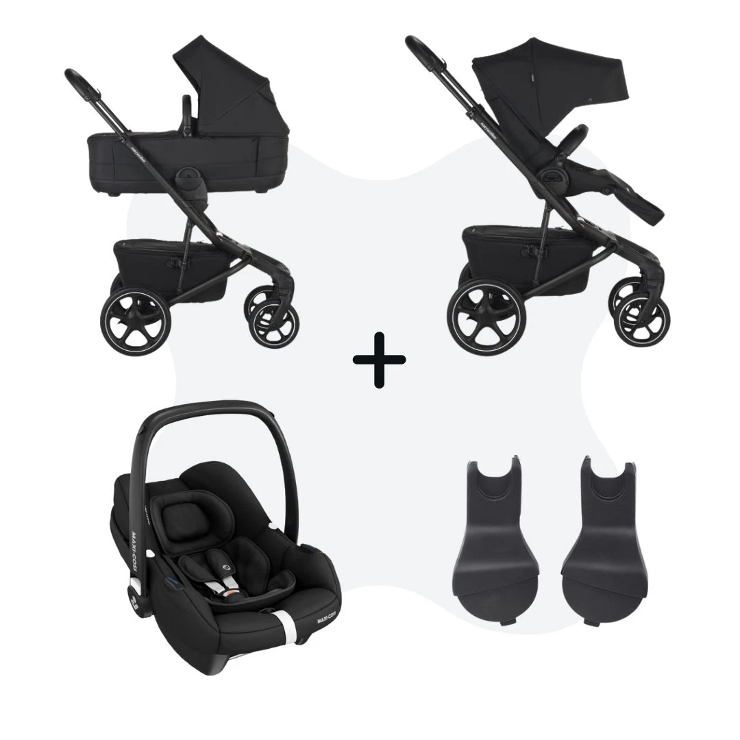 Easywalker Jimmey Pepper Black + Maxi-Cosi Cabriofix I-Size 3 Easywalker Jimmey Pepper Black + Maxi-Cosi Cabriofix I-Size
