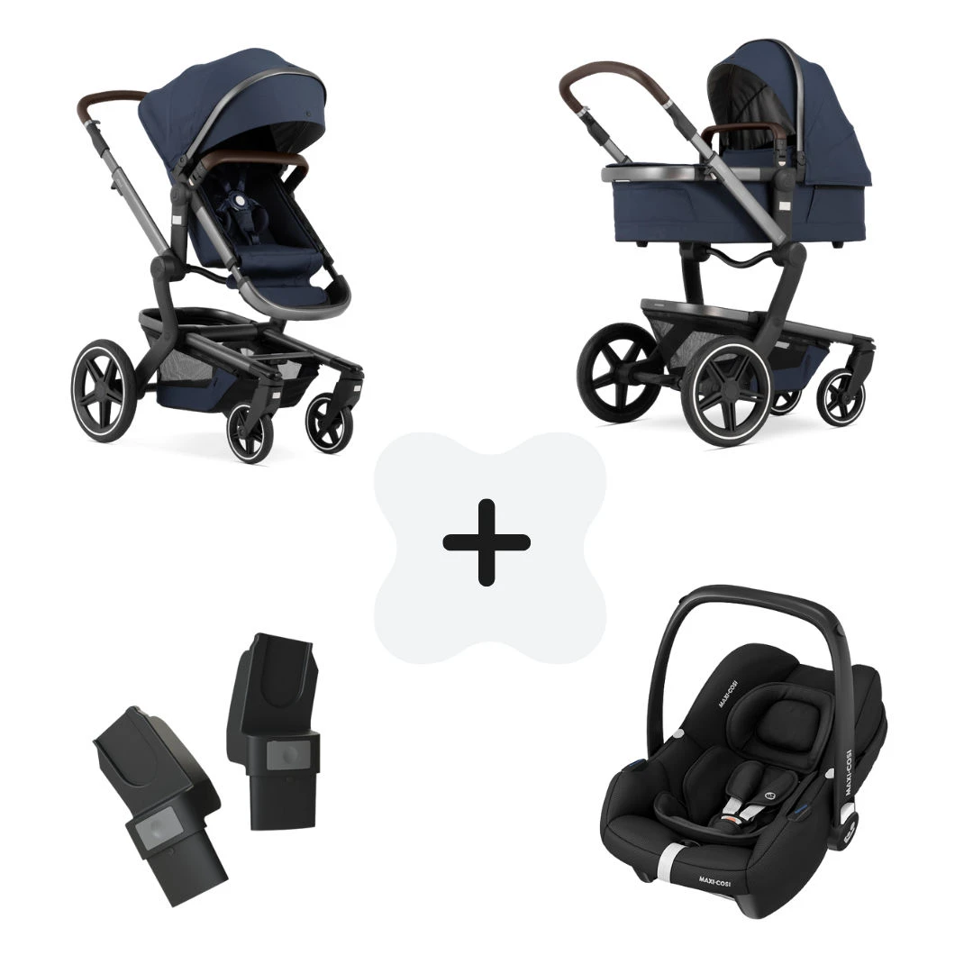 Joolz Day+ Navy Blue + Maxi-Cosi Cabriofix I-Size + Autostoel Adapters 3 Joolz Day+ Navy Blue + Maxi-Cosi Cabriofix I-Size + Autostoel Adapters