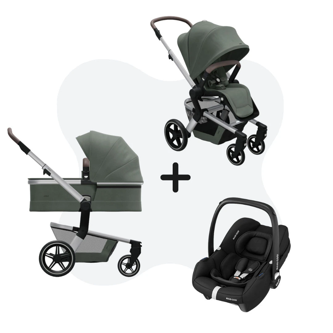 Joolz Hub Plus Marvellous Green + Maxi-Cosi Cabriofix I-Size Essential Black