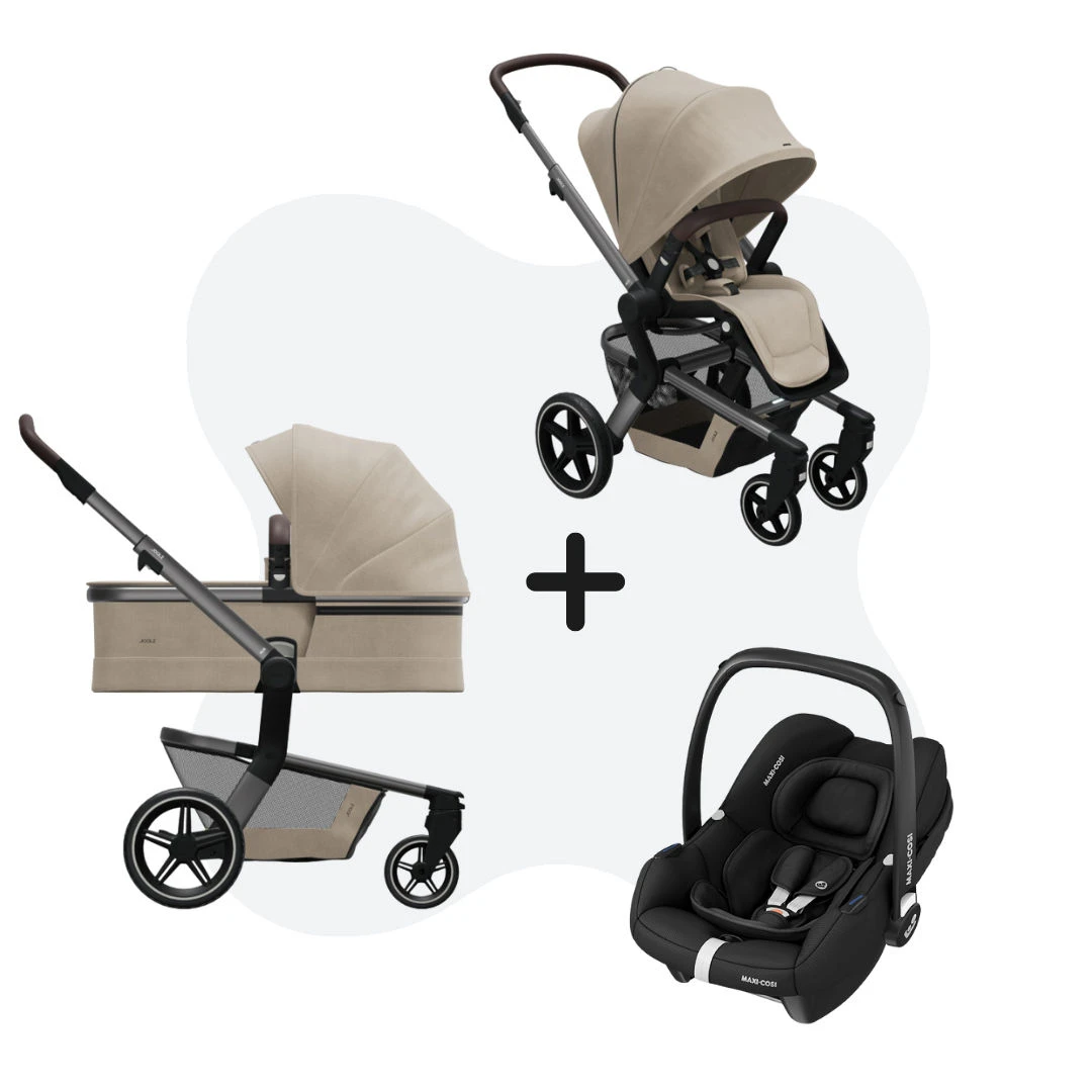 Joolz Hub Plus Timeless Taupe + Maxi-Cosi Cabriofix I-Size Essential Black