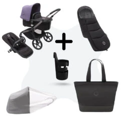Bugaboo Fox 5 Essential Bundel Customize Yourself Graphite - Midnight Black